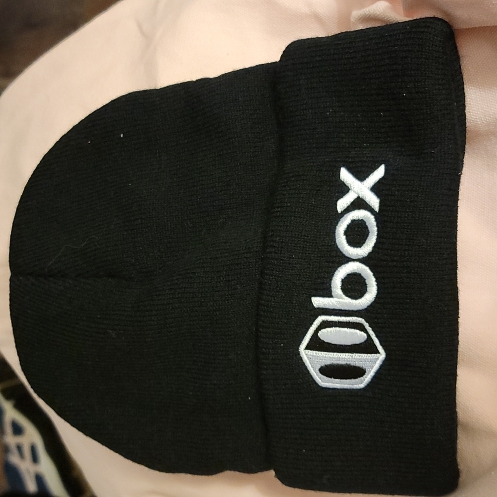Box Icon Logo Black Beanie